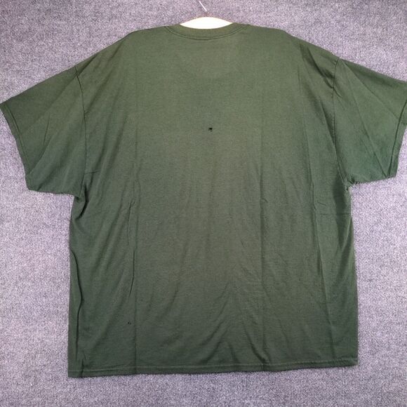 Gildan Mens Co-Alliance Logo T-Shirt Green 3XL Crew Neck Polycotton Dry Blend - Picture 6 of 14